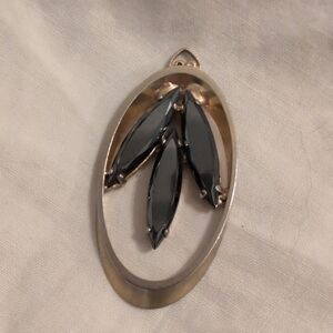 Stylish Golden and Black Leaf Necklace Pendant